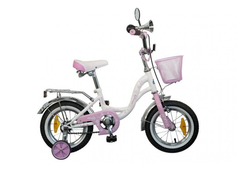 Купить Детский велосипед Novatrack Butterfly 12 бел.-роз. (2015)