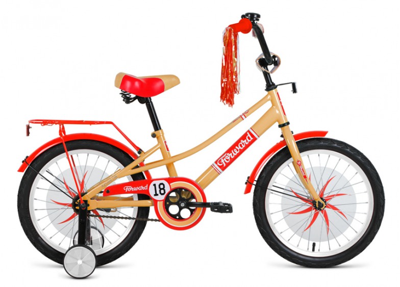 Купить Детский велосипед Forward Azure 18 беж.-красн. (2020)