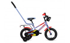 Детский велосипед Forward Meteor 12 серо-гол.-красн. (2020)