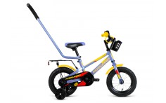 Детский велосипед Forward Meteor 12 серо-гол.-оранж. (2020)