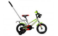 Детский велосипед Forward Meteor 12 серо-зелен. (2020)