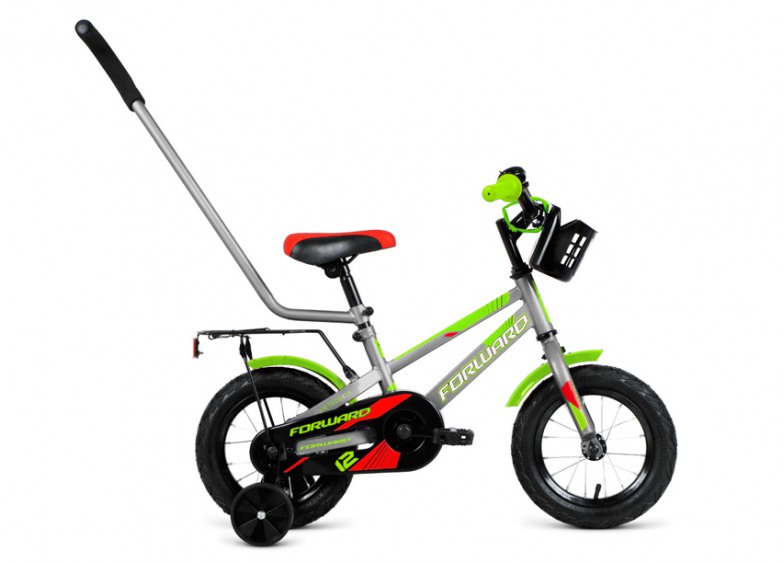Купить Детский велосипед Forward Meteor 12 серо-зелен. (2020)
