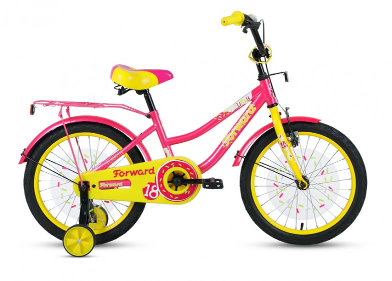Купить Детский велосипед Forward Funky 18 фиол.-желт. (2021)