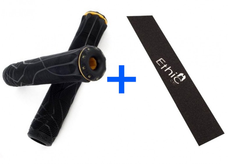 Купить Грипсы Ethic Rubber Black + наждак big coarss
