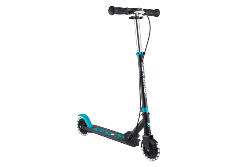 Купить Самокат Globber Flow Element Junior Lights Черно-бирюз.